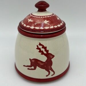 DANSK Nordic Reindeer Lidded Sugar Bowl